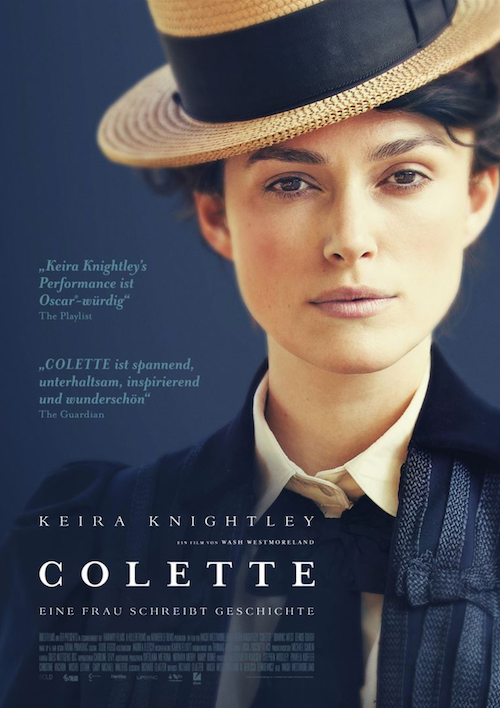 Hauptplakat des Biopic COLETTE mit Keira Knightley in der Hauptrolle